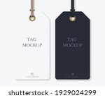 realistic tag mockup  blank... | Shutterstock .eps vector #1929024299