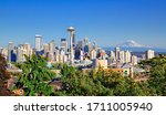 Seattle Skyline And Mt Rainier...