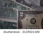 2 two us dollar banknotes...