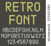 retro style vector font | Shutterstock .eps vector #521421583