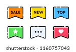 set of vector bold dashed... | Shutterstock .eps vector #1160757043