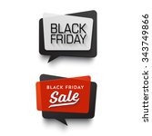 black friday sale vector banner ... | Shutterstock .eps vector #343749866