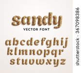 vector sand font. realistic... | Shutterstock .eps vector #367098386