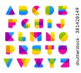 vector colorful alphabet made... | Shutterstock .eps vector #381428149