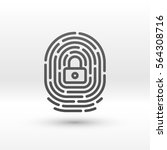 vector fingerprint loop icon... | Shutterstock .eps vector #564308716