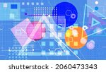 modern 3d image abstract... | Shutterstock . vector #2060473343