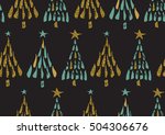 vector seamless pattern with... | Shutterstock .eps vector #504306676