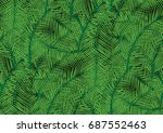 seamless pattern with trendy... | Shutterstock .eps vector #687552463
