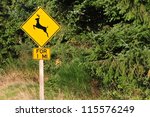 Sign Deer Crossing
