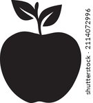 apple vector icon. apple fruit... | Shutterstock .eps vector #2114072996