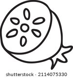 pomegranate vector icon... | Shutterstock .eps vector #2114075330