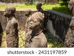 Small photo of Stone Town Zanzibar - Feb 4 2024: The memorial sculpture to slaves by Swedish artist Clara Sornas at the old Slave Market, Stone Town, Zanzibar, Tanzania