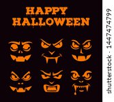 collection of halloween... | Shutterstock .eps vector #1447474799