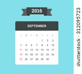 september calendar 2016. vector ... | Shutterstock .eps vector #312095723