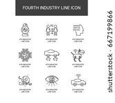 industrial revolution line icon | Shutterstock .eps vector #667199866