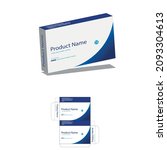 medicine box packaging die cut... | Shutterstock .eps vector #2093304613