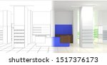 shopping mall  interior... | Shutterstock . vector #1517376173