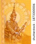Small photo of His Majesty King Maha Vajiralongkorn Phra Vajiraklaochaoyuhua King Rama X The meaningful images reflecting the Royal Coronation Ceremony in 2019. Portrait from Thailand Banknotes.