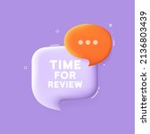 time for review. speech bubble... | Shutterstock .eps vector #2136803439