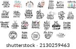easter bunny lettering bundle ... | Shutterstock .eps vector #2130259463