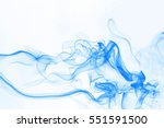 Blue Smoke On White Background