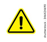 attention sign  hazard warning... | Shutterstock .eps vector #346424690