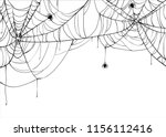 halloween spiderweb vector... | Shutterstock .eps vector #1156112416