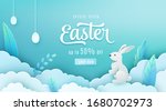 easter sale banner background.... | Shutterstock .eps vector #1680702973