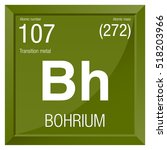 bohrium symbol. element number... | Shutterstock .eps vector #518203966