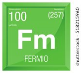 fermio symbol   fermium in... | Shutterstock .eps vector #518215960