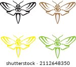 butterfly icon with deferent... | Shutterstock .eps vector #2112648350