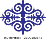 traditional ornaments in kyrgyz ... | Shutterstock .eps vector #2100103843