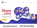 share your story on social... | Shutterstock .eps vector #1923630386