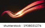 luminous neon shape wave ... | Shutterstock .eps vector #1938031276