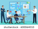 concept of the coworking center.... | Shutterstock .eps vector #600064010