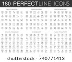 180 modern thin line icons set... | Shutterstock .eps vector #740771413
