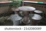 Small photo of Pillars or pot stands, usually used for bonsai plants. Generally Pillars sit pots 30cm to 60 cm high. made of cement which is empty inside so it is light and easy to move.