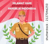 indonesia independence day... | Shutterstock .eps vector #2127046253