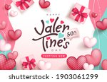 valentine's day sale poster or... | Shutterstock .eps vector #1903061299