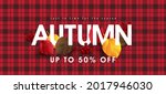 autumn sale banner background... | Shutterstock .eps vector #2017946030