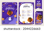 halloween kids menu template... | Shutterstock .eps vector #2044226663