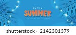 blue summer banner background... | Shutterstock .eps vector #2142301379