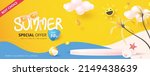 summer sale poster banner... | Shutterstock .eps vector #2149438639