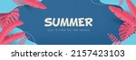 tropical summer background... | Shutterstock .eps vector #2157423103