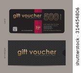 gift voucher template with... | Shutterstock .eps vector #314454806