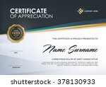 certificate template with... | Shutterstock .eps vector #378130933