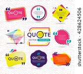 vector set of creative quote... | Shutterstock .eps vector #428624506
