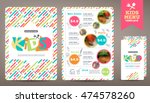 cute colorful kids meal menu... | Shutterstock .eps vector #474578260
