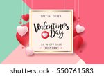 valentines day sale background... | Shutterstock .eps vector #550761583