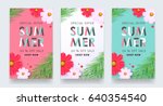 summer sale background layout... | Shutterstock .eps vector #640354540